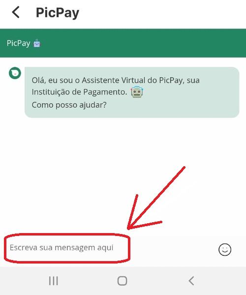 Mensagem PicPay Mensagem